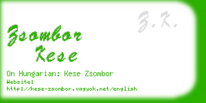 zsombor kese business card